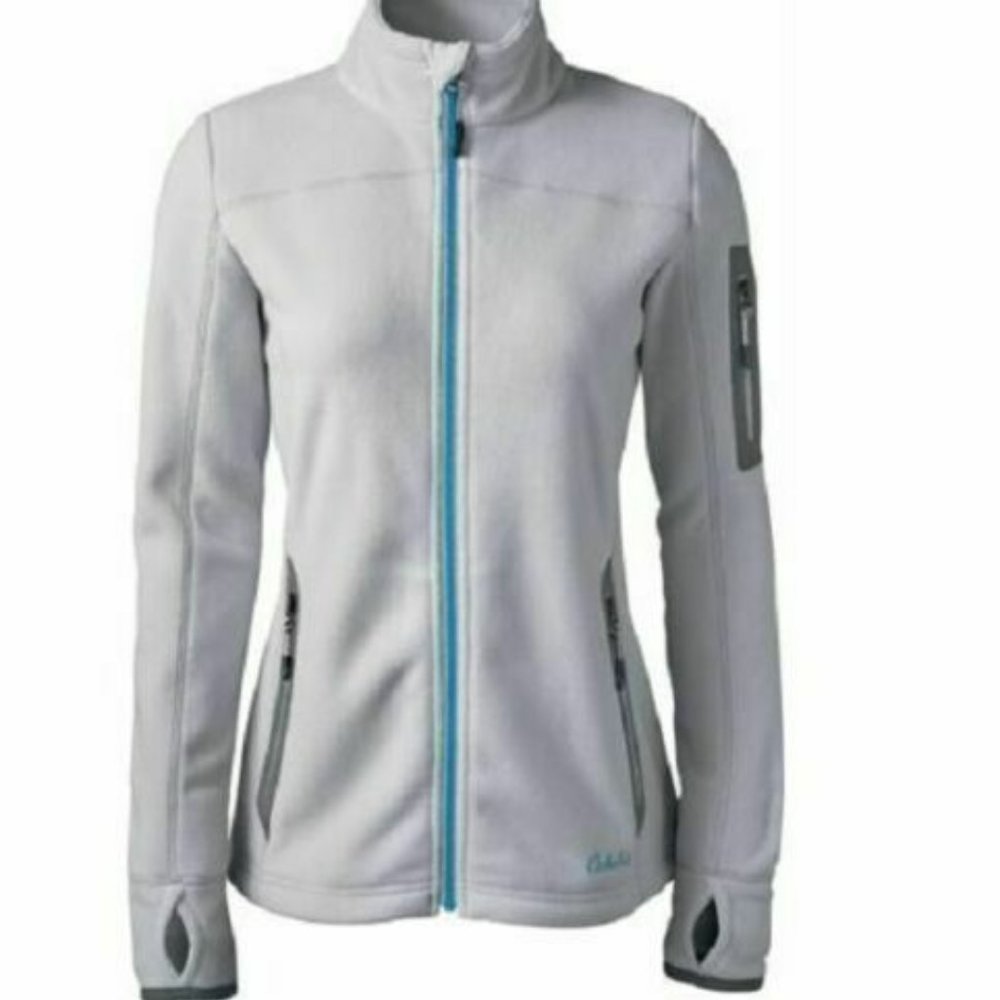 Womens Fleece Jacket Goose Gray Medium Grand Teton Polartec 200 Cabela's NEW $80
